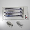 3vnt, 16cm MoFish follow natural guminukai + 2vnt silikoniniai šereliai